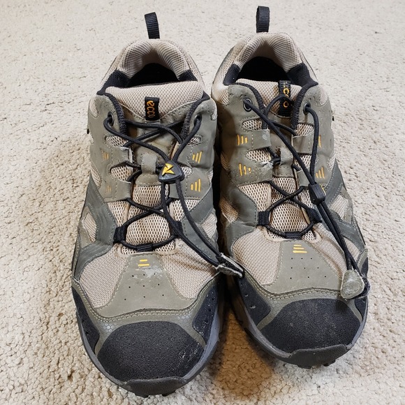 ECCO Mens Hiking Shoes 45 US 11-11.5 Gray Leather Gore Tex Outdoor Trail - Picture 5 of 15